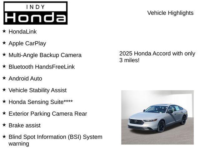 new 2025 Honda Accord car, priced at $30,850
