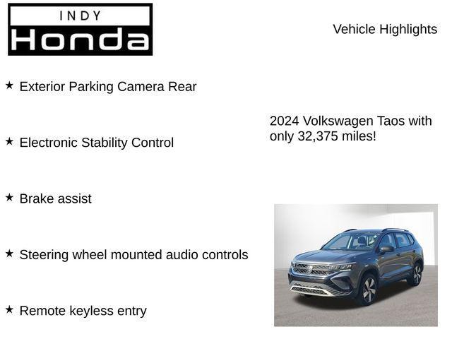 used 2024 Volkswagen Taos car, priced at $19,531