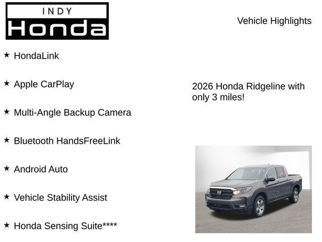 new 2026 Honda Ridgeline car, priced at $43,390
