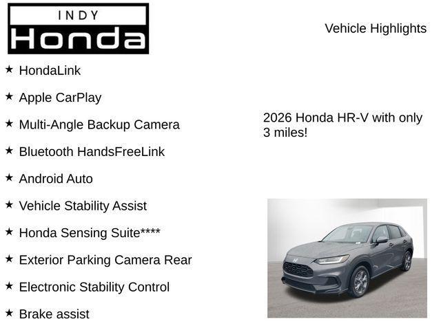 new 2026 Honda HR-V car, priced at $27,984