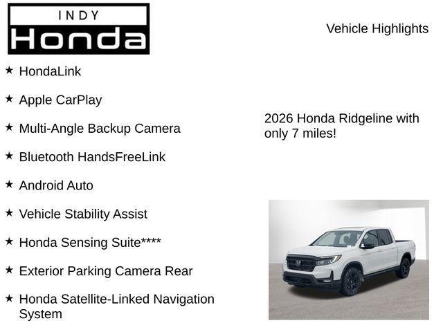 new 2026 Honda Ridgeline car, priced at $47,645