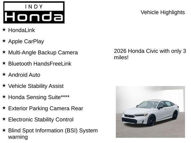 new 2026 Honda Civic Hybrid car, priced at $29,897