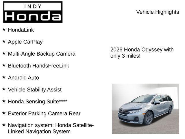 new 2026 Honda Odyssey car, priced at $46,457