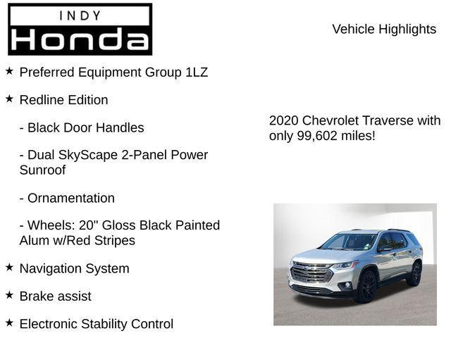 used 2020 Chevrolet Traverse car, priced at $22,791