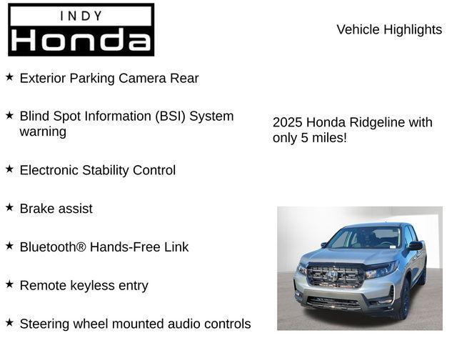new 2025 Honda Ridgeline car, priced at $38,736