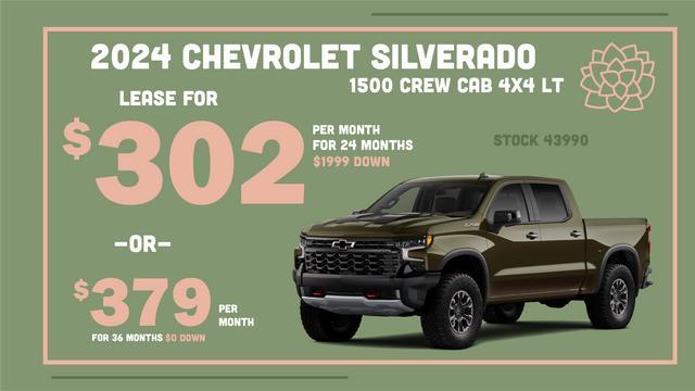 new 2024 Chevrolet Silverado 1500 car, priced at $55,856