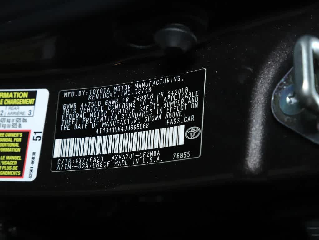 used 2018 Toyota Camry car, priced at $17,988