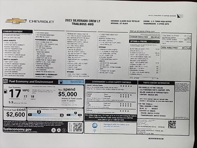 used 2023 Chevrolet Silverado 1500 car, priced at $45,000