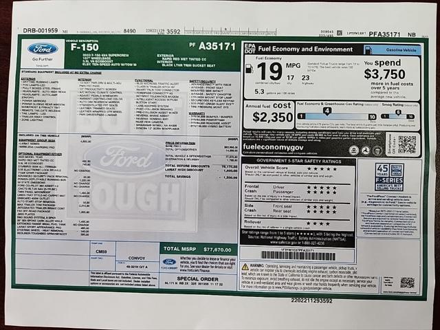 used 2023 Ford F-150 car, priced at $48,000