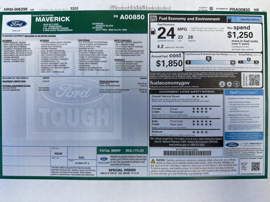 used 2023 Ford Maverick car, priced at $28,998