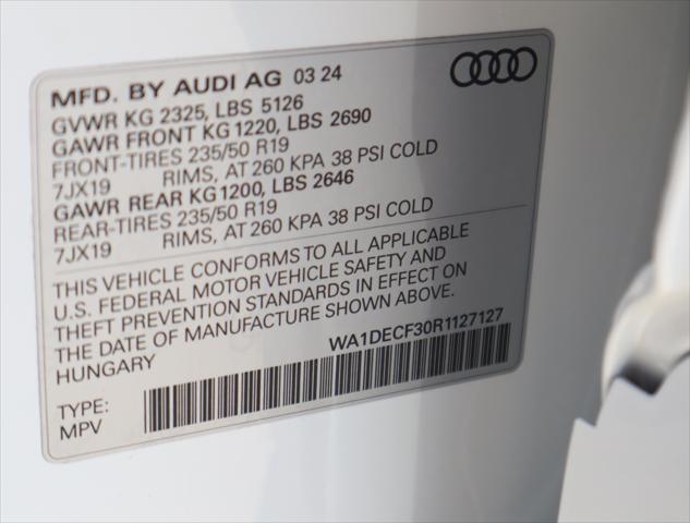 new 2024 Audi Q3 car, priced at $44,135