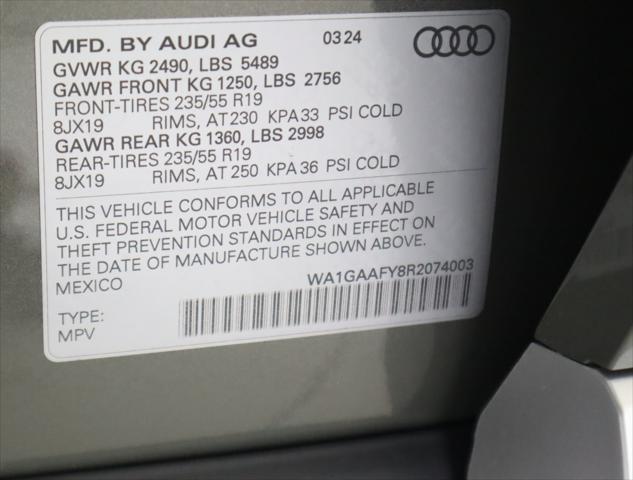 new 2024 Audi Q5 car, priced at $54,360