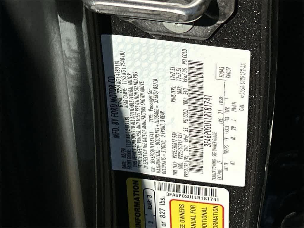 used 2020 Ford Fusion car, priced at $18,500