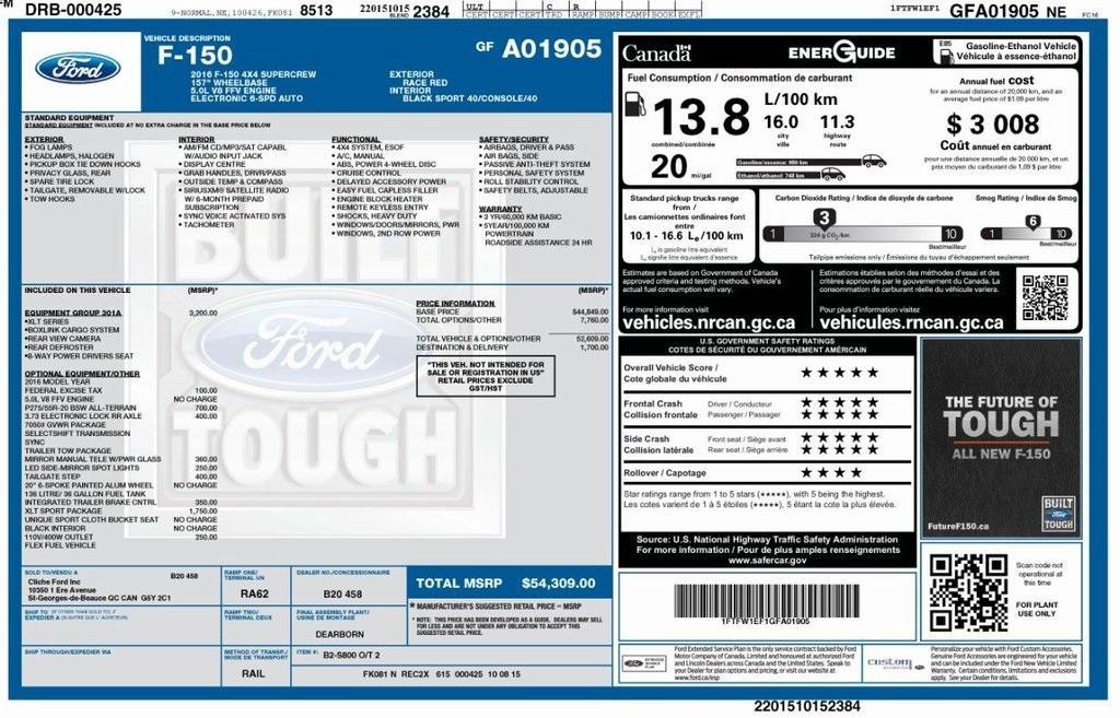 used 2016 Ford F-150 car, priced at $22,870