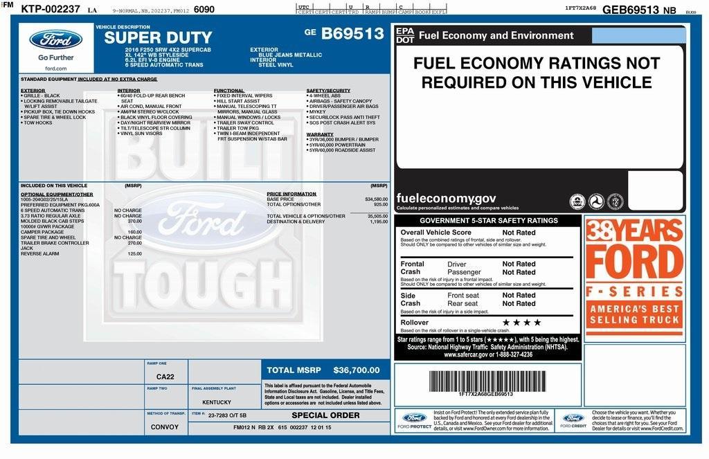 used 2016 Ford F-250 car, priced at $28,617