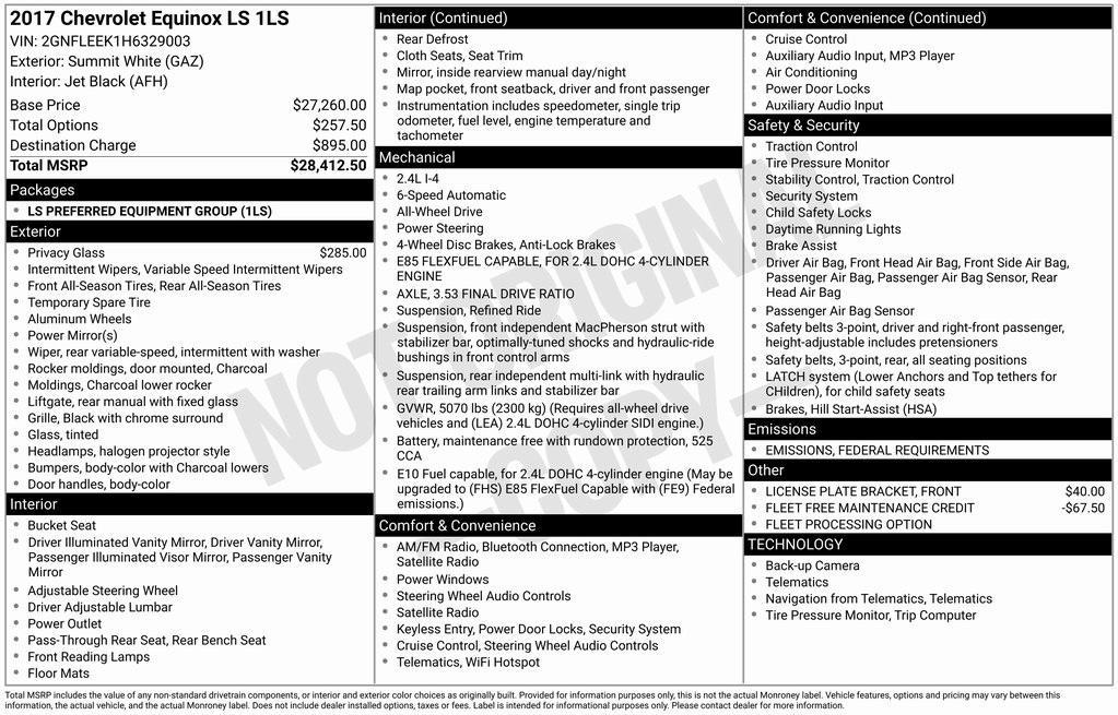 used 2017 Chevrolet Equinox car, priced at $13,994