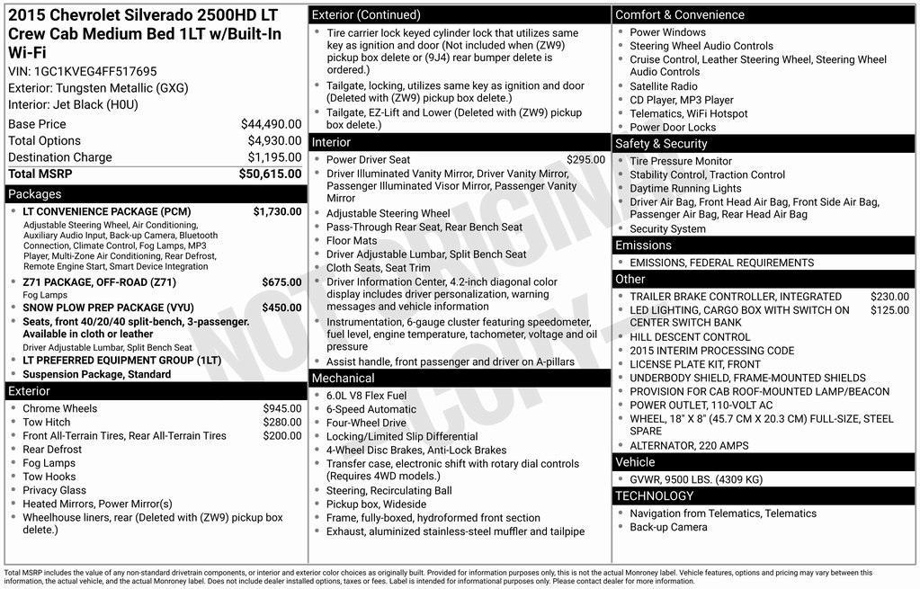 used 2015 Chevrolet Silverado 2500 car, priced at $27,370