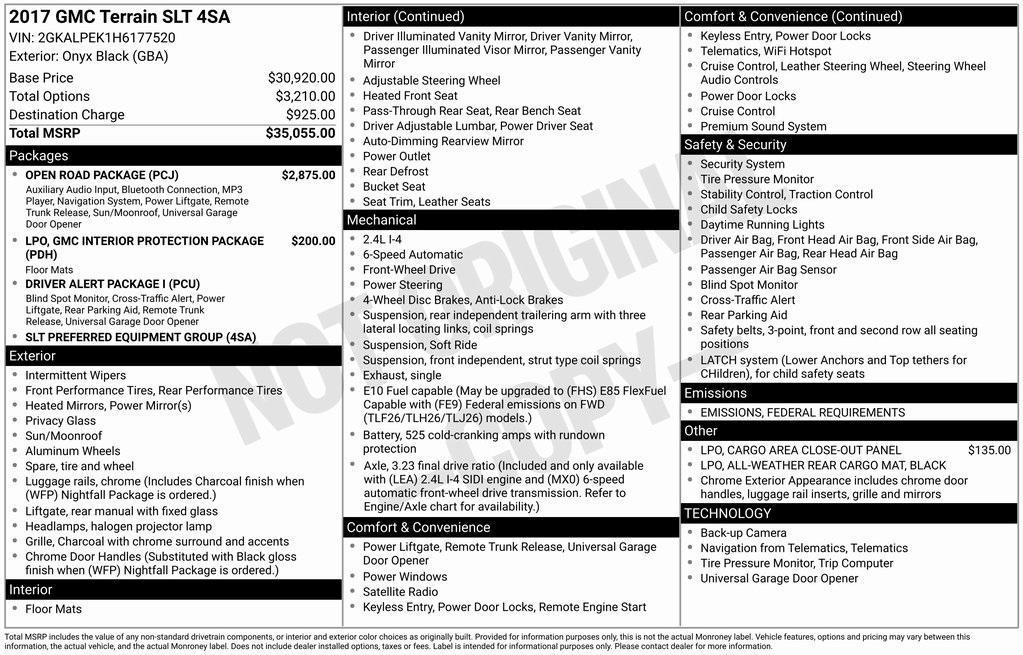 used 2017 GMC Terrain car, priced at $15,648