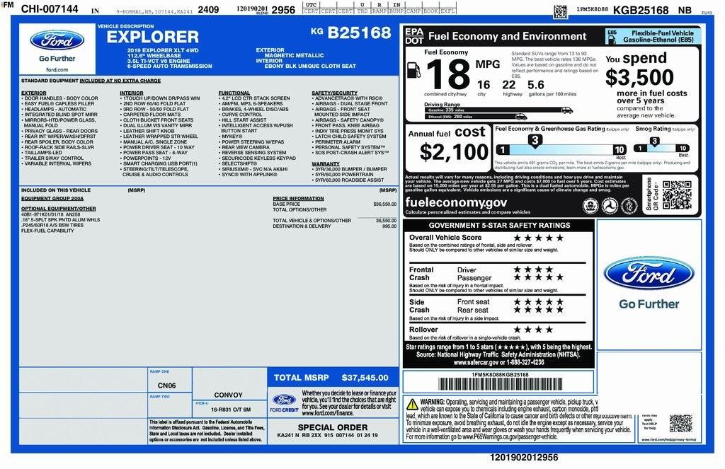 used 2019 Ford Explorer car, priced at $15,499