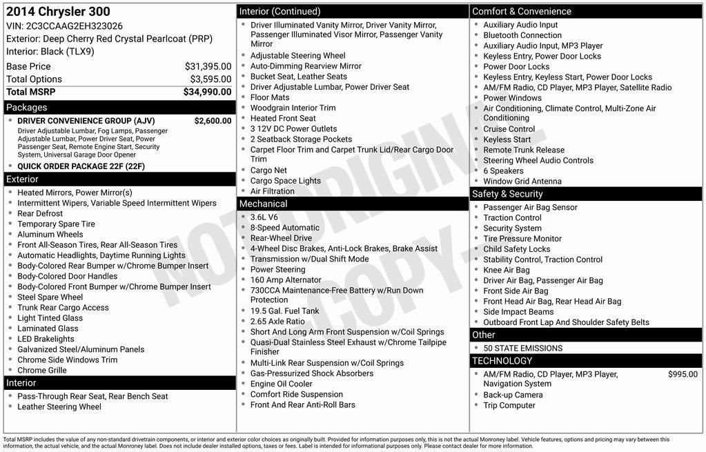 used 2014 Chrysler 300 car, priced at $14,495