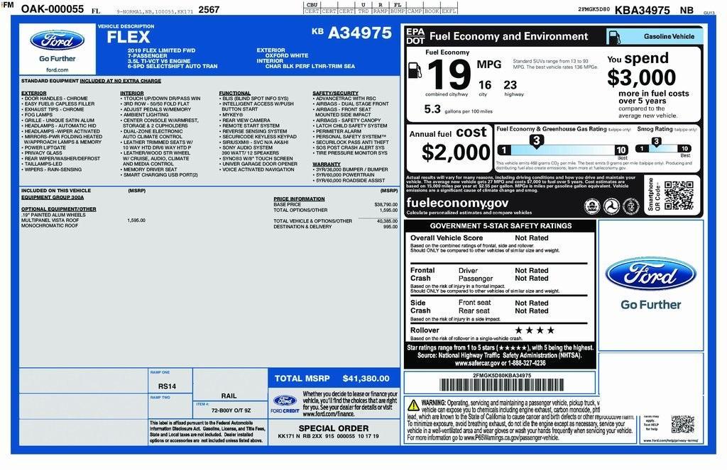 used 2019 Ford Flex car, priced at $19,995