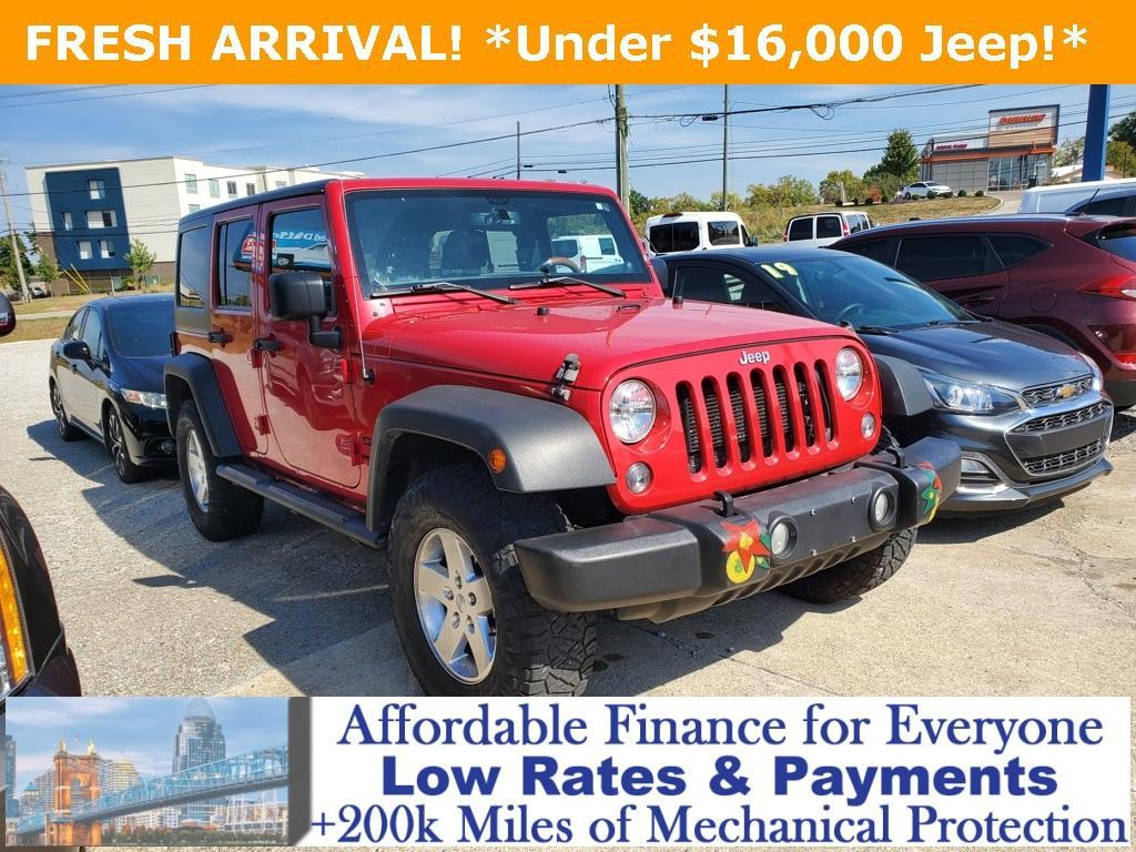 used 2014 Jeep Wrangler Unlimited car, priced at $15,653