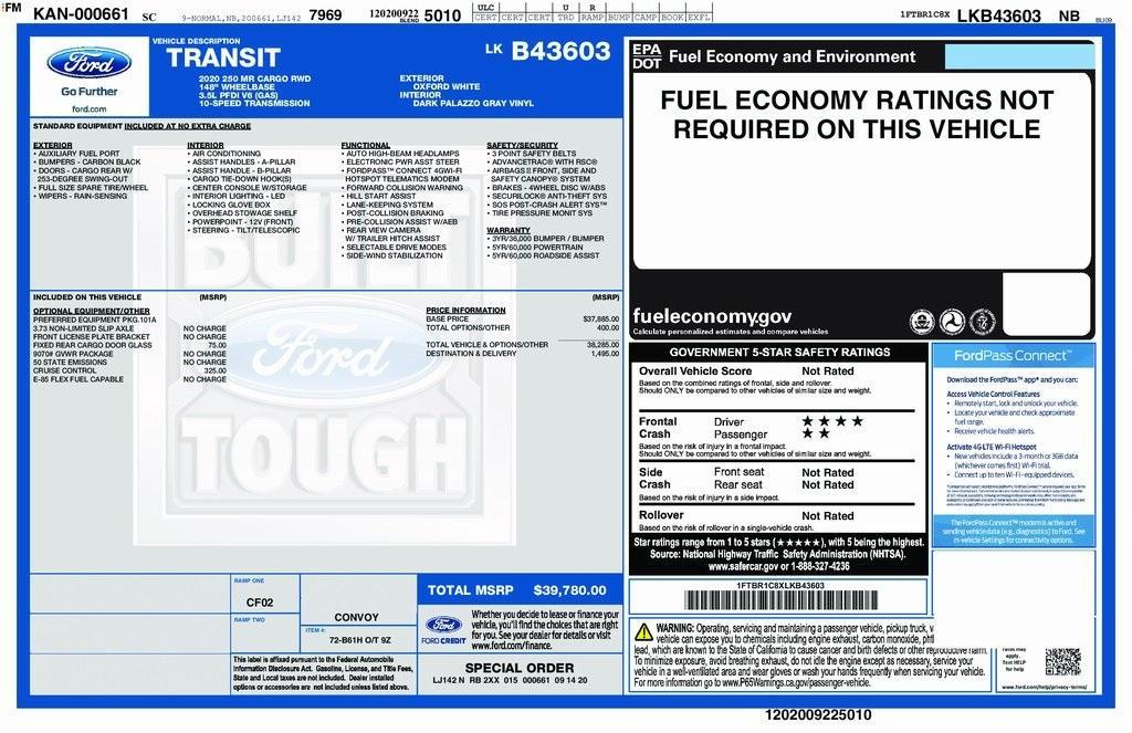 used 2020 Ford Transit-250 car, priced at $28,999