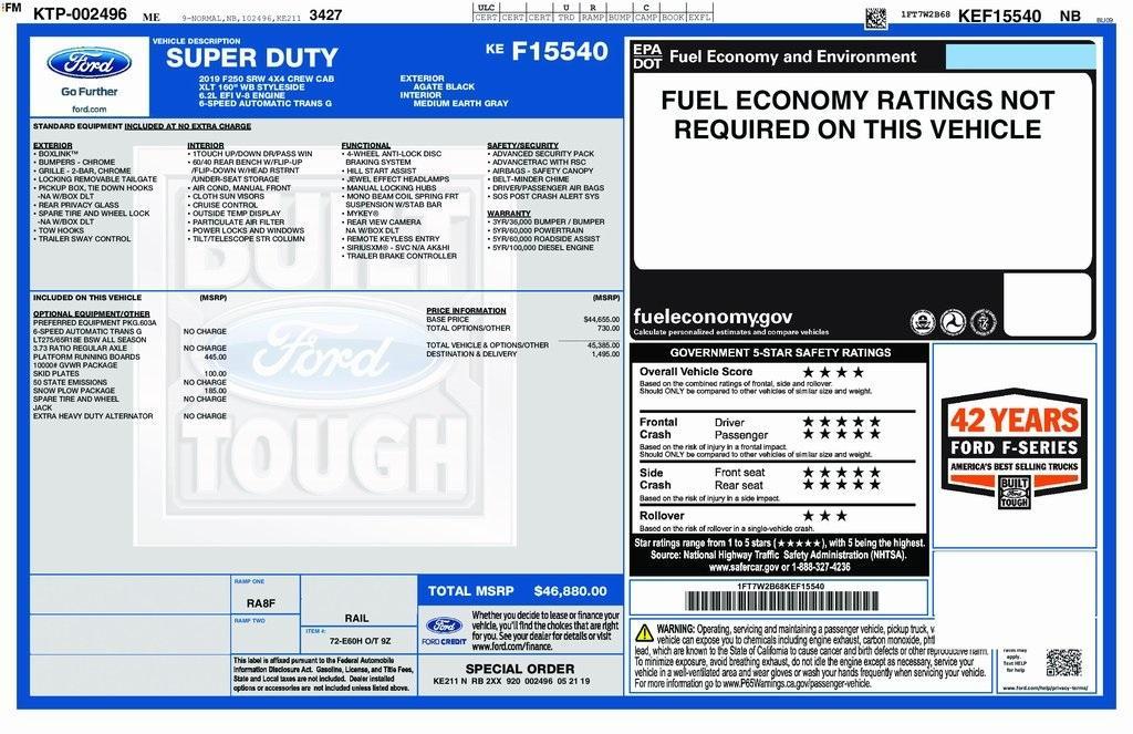 used 2019 Ford F-250 car, priced at $27,999