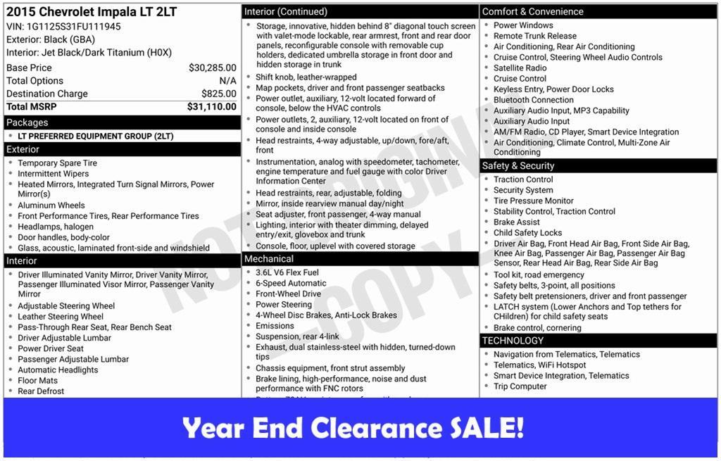 used 2015 Chevrolet Impala car, priced at $16,999