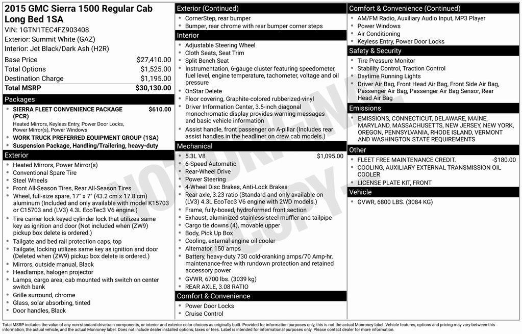 used 2015 GMC Sierra 1500 car, priced at $17,999