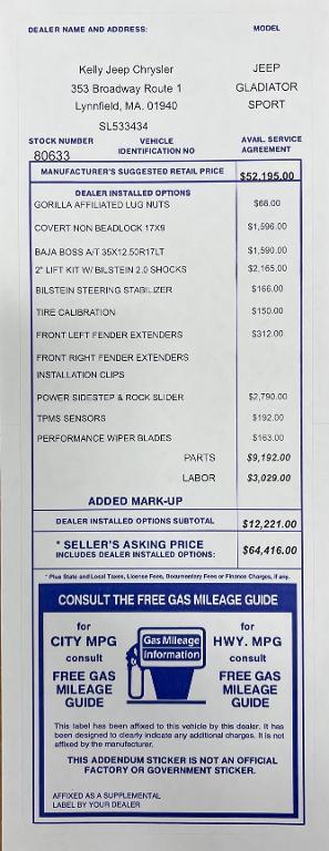 new 2025 Jeep Gladiator car, priced at $60,166