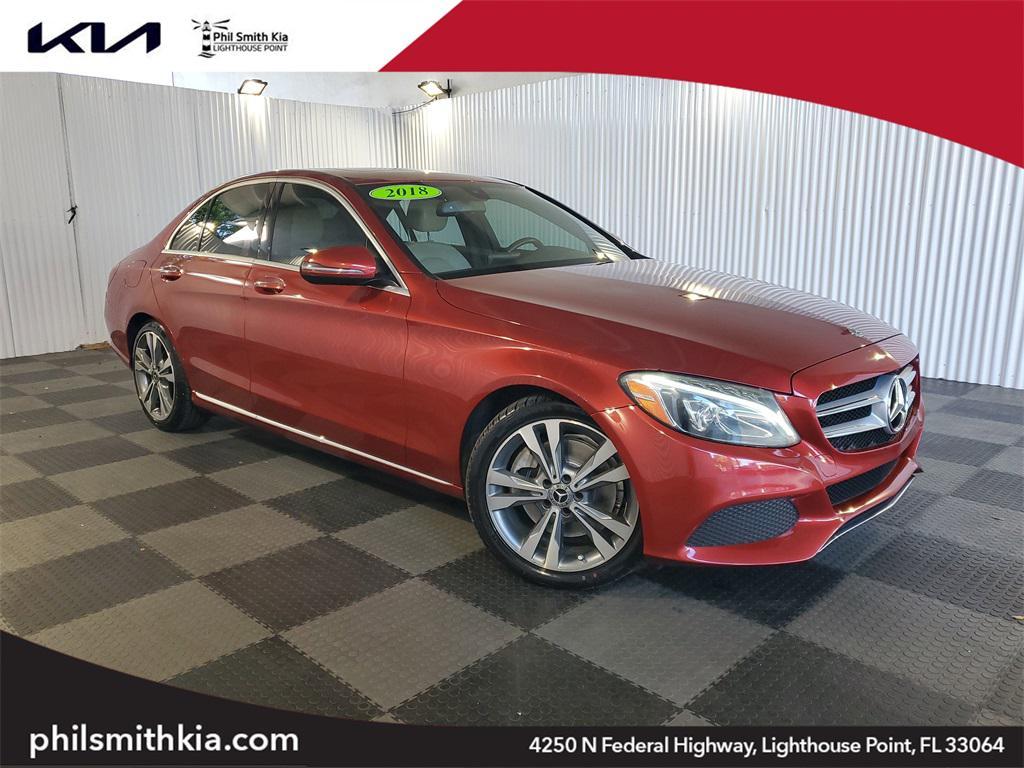 used 2018 Mercedes-Benz C-Class car, priced at $14,199