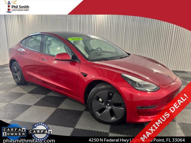 used 2021 Tesla Model 3 car, priced at $24,377