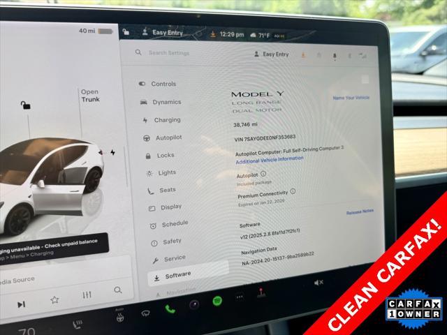 used 2022 Tesla Model Y car, priced at $25,995