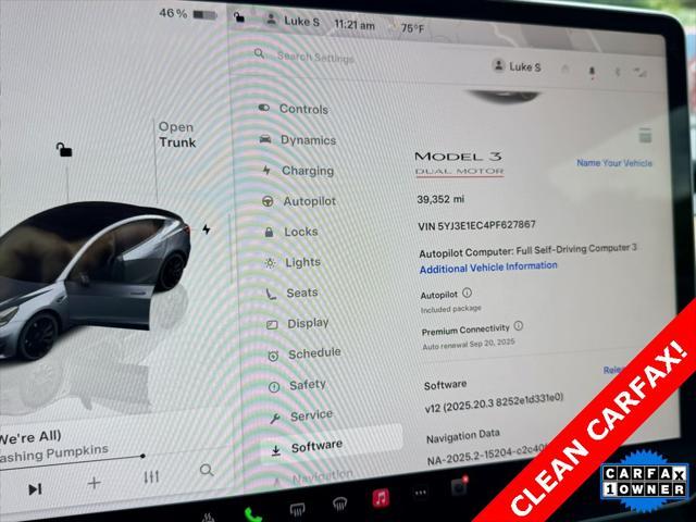 used 2023 Tesla Model 3 car, priced at $26,495