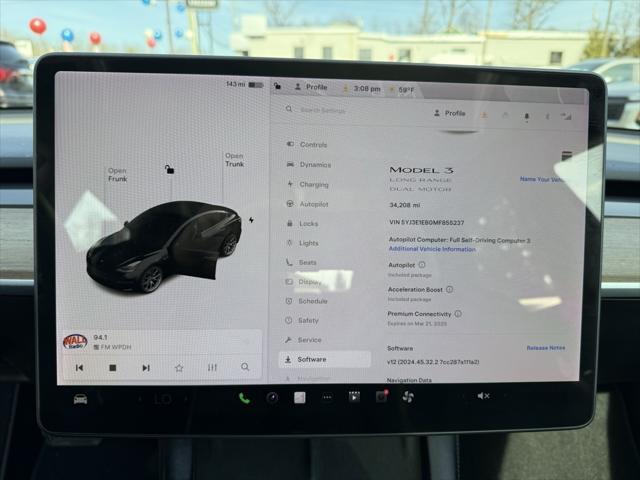 used 2021 Tesla Model 3 car, priced at $23,995
