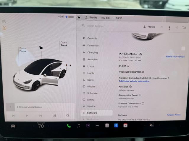 used 2022 Tesla Model 3 car, priced at $25,695