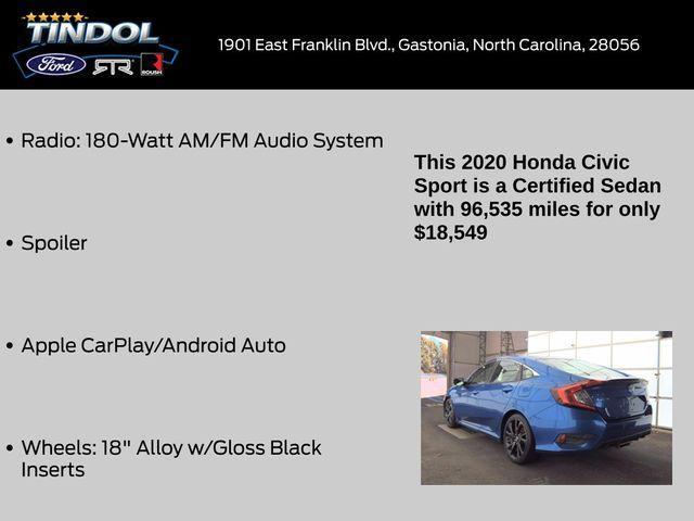 used 2020 Honda Civic car, priced at $18,549