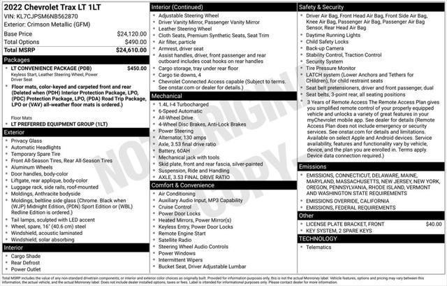 used 2022 Chevrolet Trax car, priced at $20,998