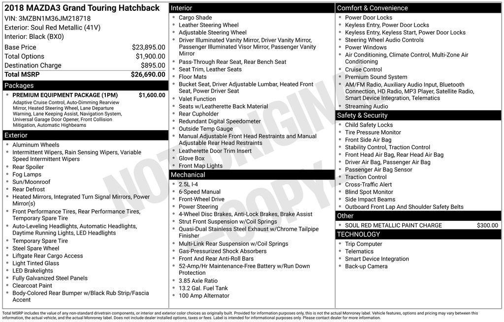 used 2018 Mazda Mazda3 car, priced at $16,518