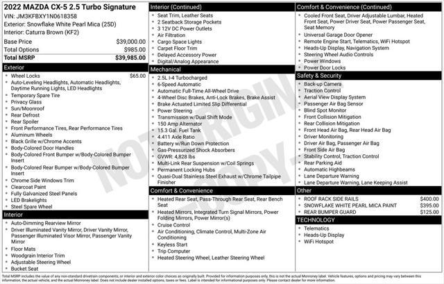 used 2022 Mazda CX-5 car, priced at $28,906