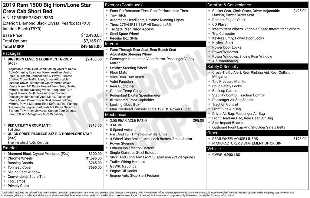 used 2019 Ram 1500 car, priced at $22,778