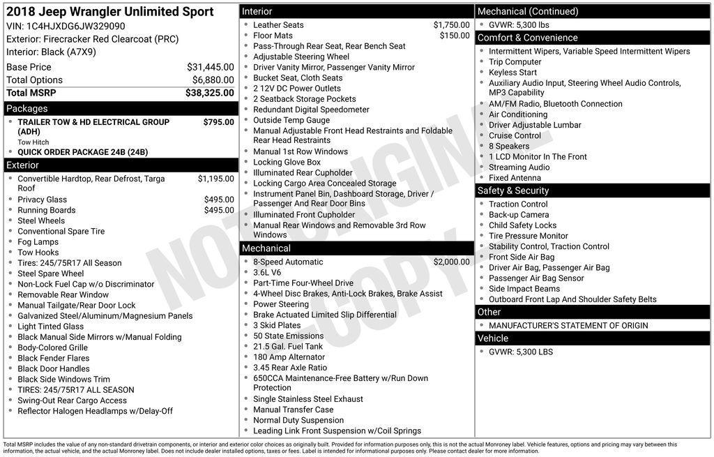 used 2018 Jeep Wrangler Unlimited car, priced at $21,073