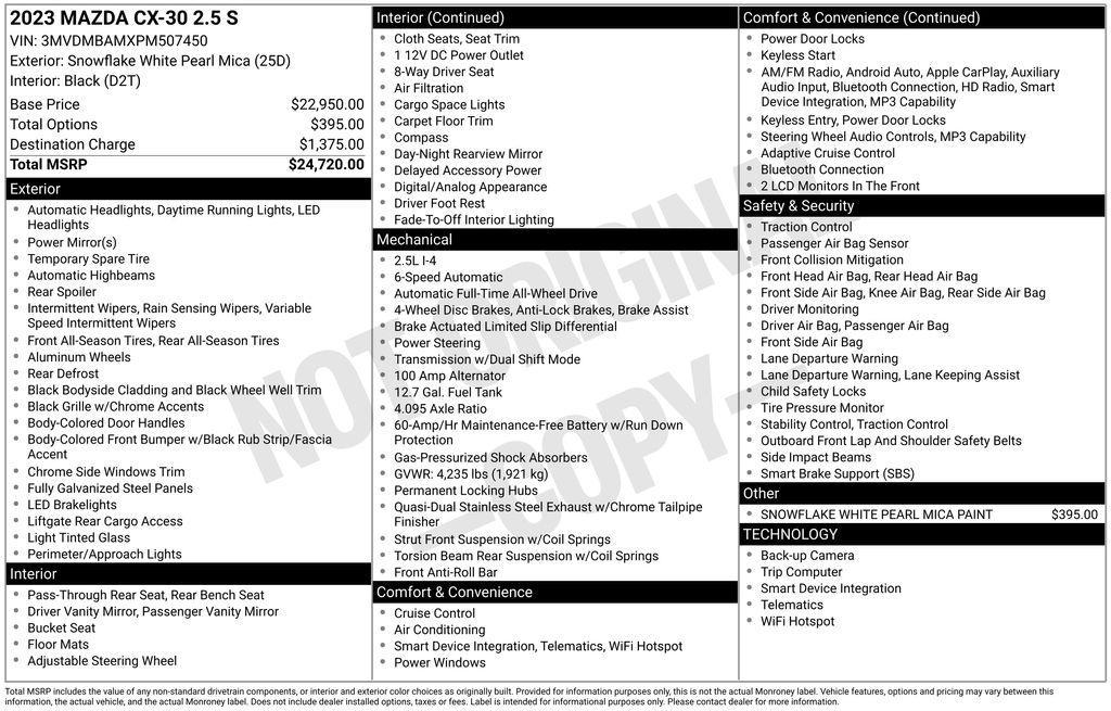 used 2023 Mazda CX-30 car, priced at $21,148