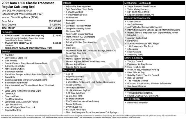 used 2022 Ram 1500 car, priced at $20,517