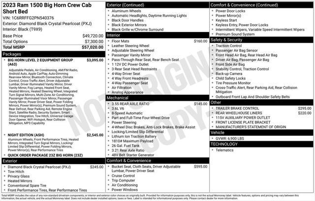 used 2023 Ram 1500 car, priced at $39,250