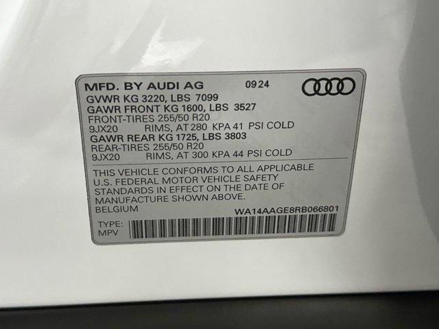 new 2024 Audi Q8 e-tron car, priced at $69,641