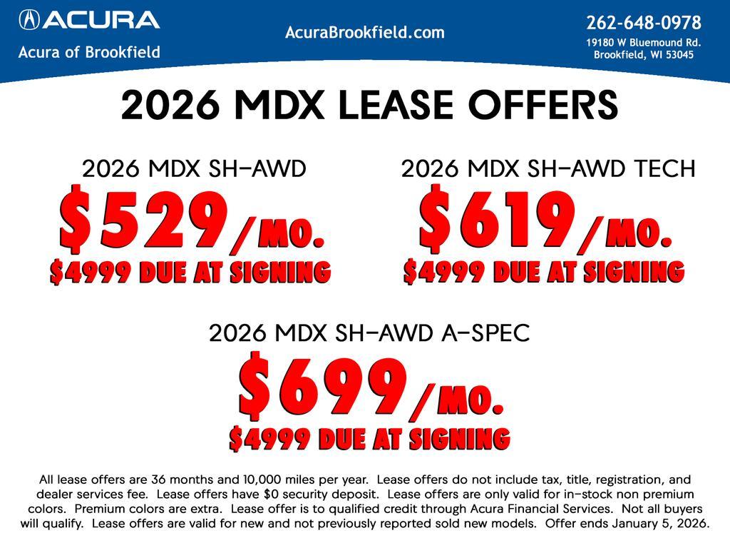 new 2026 Acura MDX car, priced at $60,750