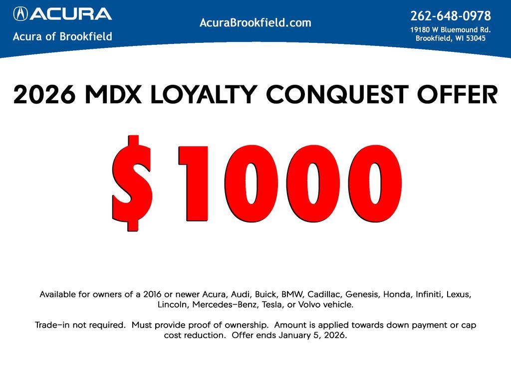 new 2026 Acura MDX car, priced at $60,750