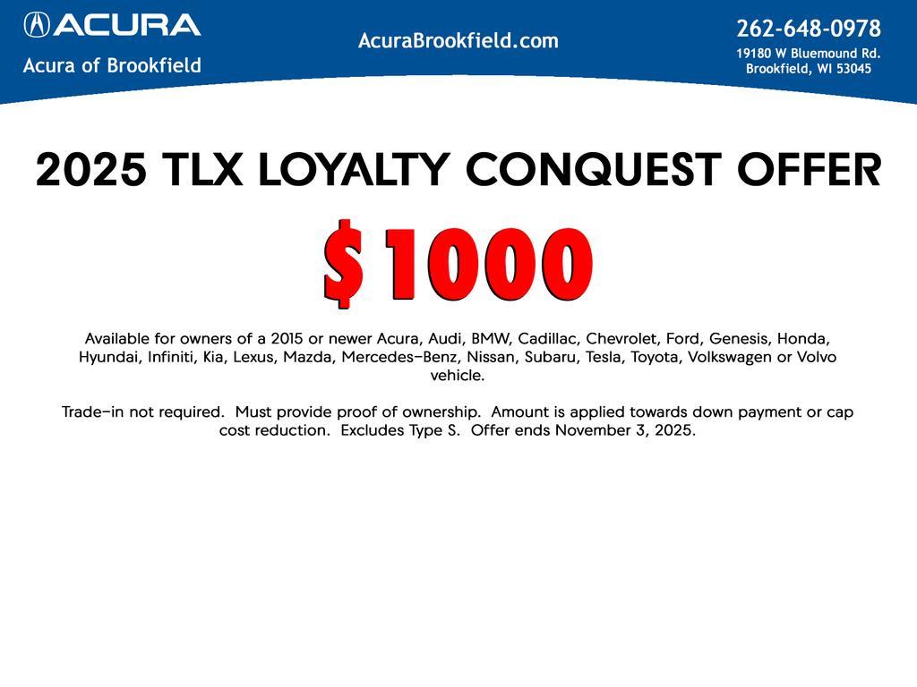 new 2025 Acura TLX car, priced at $52,195